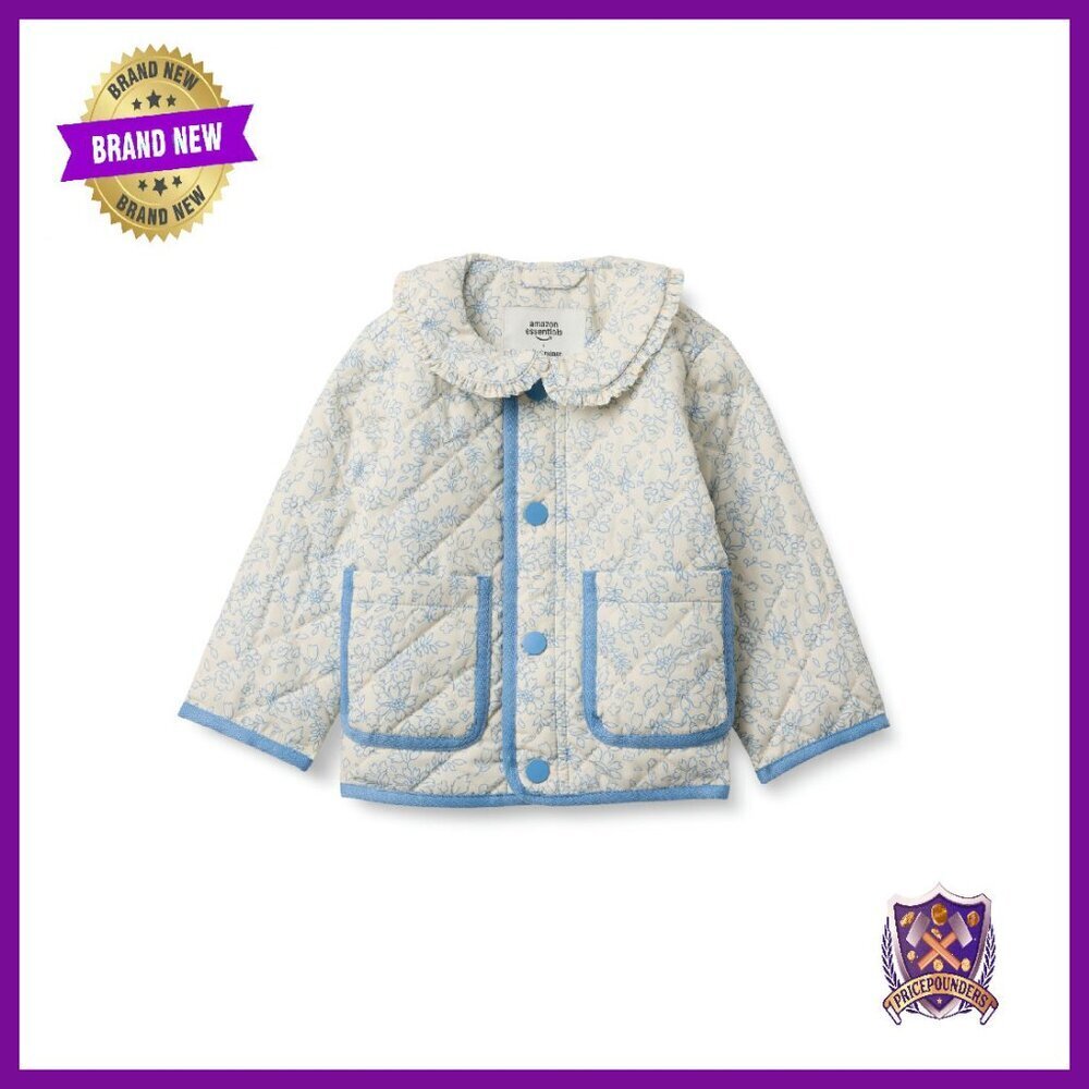 Toddler Girls' Quilted Field Jacket with Snap Closures